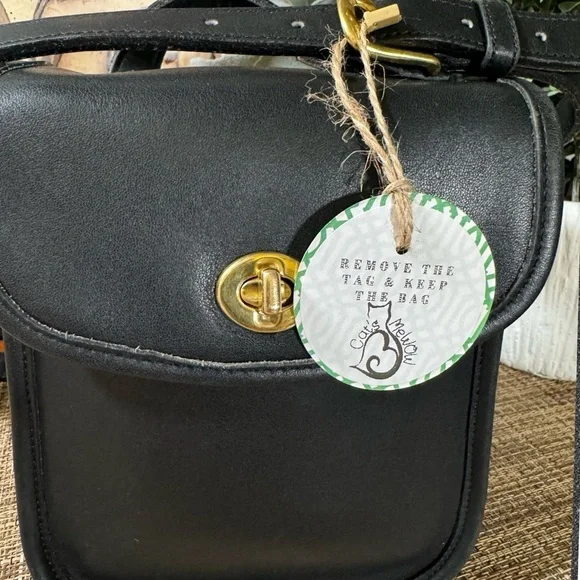 ❤️SOLD❤️Vintage Coach Black Sidepack small #9978 - Picture 12 of 12